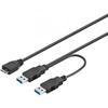 CAVO SPLITTER ALIMENTAZIONE USB 3.0 CONNETTORI 2XA - 1X MICRO B