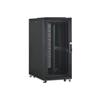 ARMADIO RACK 19" 26 UNITA' LINEA SERVER (A)1342 x (L)600 (P)1000MM. COLORE NERO CON PORTA TRAFORATA E RUOTE