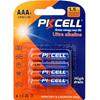 PKCELL BATTERIE ULTRA ALCALINE AAA LR03 MINISTILO BLISTER 4 PEZZI