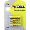 PKCELL BATTERIE RICARICABILI MINISTILO AAA NI-MH 600 MAH 1,2 V BLISTER 4 PEZZI