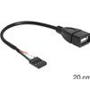 CAVO USB 2.0 CONNETTORE FEMMINA - 5 PIN PER PIASTRA MADRE CM. 20