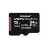 KINGSTON MICRO SDHC 64GB CANVAS SELECT 80R CL10 UHS-I CON ADATTATORE SD