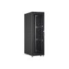 ARMADIO RACK 19" 42 UNITA' LINEA SERVER (A)1970 x (L)800 (P)1000MM. COLORE NERO CON PORTA TRAFORATA E RUOTE