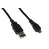 CAVO USB 2.0 - MICRO USB "B" IN RAME PER RICARICA E SCAMBIO DATI SMARTPHONE E TABLET MT 1 COLORE NERO