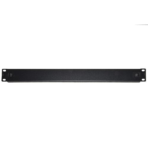 LINK PANNELLO CIECO 1 UNITA' PER ARMADI RACK 19" COLORE NERO CHIUSURA A SCATTO