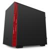 NZXT CASE H210 MINI TOWER ATX MATTE BLACK/RED, WINDOW, 2 SLOT ESPANSIONE 2,5/3,5, 2X120 FAN FRONT, 1X120 FAN REAR