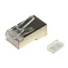 LINK CONFEZIONE 100 CONNETTORI 8 POLI CAT 5E SCHERMATO RJ45 CON INSERTO PER CAVO FLESSIBILE