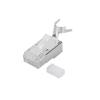 DIGITUS CONNETTORE PLUG 8 POLI SCHERMATO CAT.6A RJ45 CON INSERITORE PER CAVO RETE FLESSIBILE