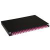 LINK PANNELLO FIBRA OTTICA 19" CON 24 ADATTATORI LC DUPLEX OM4 PROFONDITA' 250 MM CON PIGTAIL INSTALLATI COLORE NERO