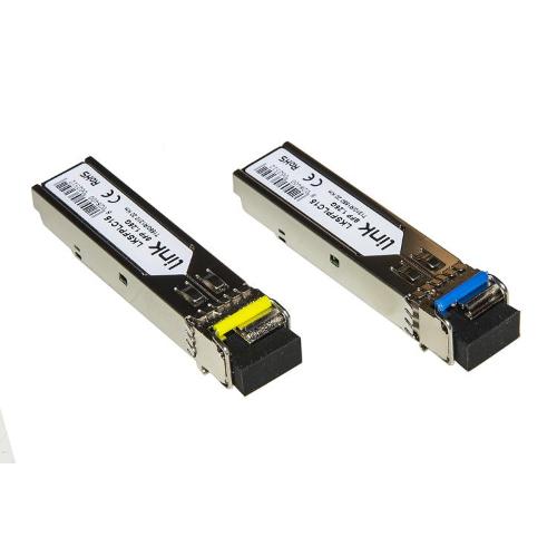 LINK COPPIA MODULI MINIGBIC (SFP) SINGLEMODE LC SIMPLEX TX1310nm-RX1550nm 1,25 GBPS CON DDM 20 KM