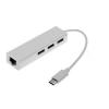 LINK ADATTATORE USB-C MASCHIO CON PRESA RETE RJ45 10/100 + HUB 3 PORTE USB 2.0