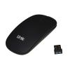 LINK MOUSE WIRELESS CON SENSORE OTTICO E RICEVITORE USB COLORE NERO CON BATTERIE RICARICABILI INTEGRATE DPI 1600