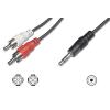 LINK SELECTED CAVO STEREO PER COLLEGAMENTO CASSE-SCHEDA AUDIO 1 CONNETTORE 3,5 MM. - 2 CONNETTORI CINCH (RCA) MASCHIO - MT. 15