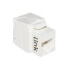 LINK PRESA RETE KEYSTONE JACK RJ45 CATEGORIA 5E UTP TOOLESS COLORE BIANCO 180° CONTATTI DORATI 50 MICRON