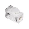 LINK PRESA RETE KEYSTONE JACK RJ45 CATEGORIA 6 UTP COLORE BIANCO 180° CONTATTI DORATI 50 MICRON