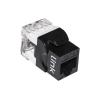 LINK PRESA RETE KEYSTONE JACK RJ45 CATEGORIA 6 UTP COLORE NERO 180° CONTATTI DORATI 50 MICRON