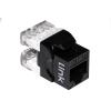 LINK PRESA RETE KEYSTONE JACK RJ45 CATEGORIA 5E UTP COLORE NERO 180° CONTATTI DORATI 50 MICRON