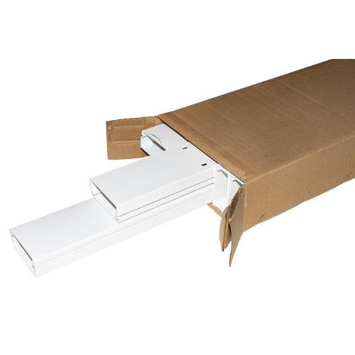 LINK CONFEZIONE 6 CANALINE PASSACAVI IN PVC MM 60x25 MT 1 CON COPERCHIO SCORREVOLE BIANCO (6 MT IN TOTALE)