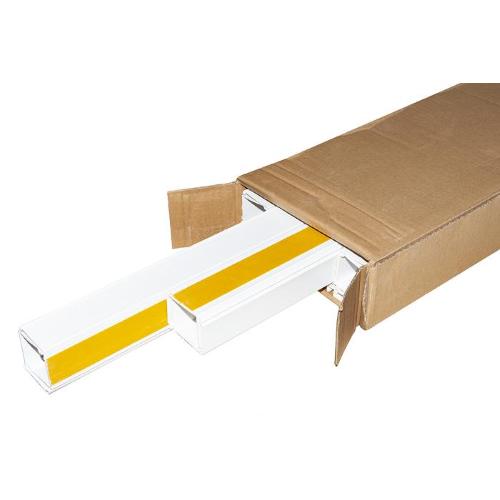 LINK CONFEZIONE 8 CANALINE PASSACAVI ADESIVE IN PVC MT 1 DIMENSIONI 40x40 MM CON COPERCHIO SCORREVOLE BIANCO (8 MT IN TOTALE)