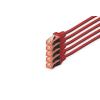 CONFEZIONE 5 CAVI CAT 6 SCHERMATI S/FTP MT 10 COLORE ROSSO DIGITUS