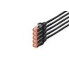 CONFEZIONE 5 CAVI CAT 6 SCHERMATI S/FTP MT 10 COLORE NERO DIGITUS