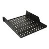 LINK RIPIANO PER ARMADIO 19" 1 UNITA' PROFONDITA' 550 MM. (UNIVERSALE) 2 ATTACCHI (FRONTALI) COLORE NERO