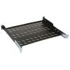 LINK RIPIANO PER ARMADIO 19" 1 UNITA' PROFONDITA' 350 MM. (UNIVERSALE) 4 ATTACCHI (FRONTALE+POSTERIORE) COLORE NERO