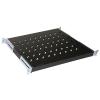 LINK RIPIANO UNIVERSALE PER ARMADIO RACK 19" ALLUNGABILE 370-450 MM CON 4 AGGANCI NERO