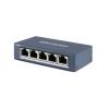 HIKVISION SWITCH 5 PORT GIGABIT UNMANAGED SWITCH 5 GIGABIT RJ45 PORTS, DESKTOP STEEL CASE UNMANAGED