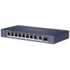 HIKVISION SWITCH 10-PORT GIGABIT UNMANAGED HI-POE SWITCH 8 GIGABIT RJ45 POE PORTS, 1 GIGABIT RJ45, 1