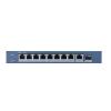 HIKVISION SWITCH 8 PORT GIGABIT UNMANAGED POE SWITCH 1 GIGABIT RJ45 UPLINK PORT, 1 GIGABIT SFP UPLI