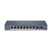 HIKVISION SWITCH SMART MANAGED 8-PORT GIGABIT POE SWITCH 8 GIGABIT POE PORTS, 2 GIGABIT SFP PORTS,