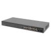 DIGITUS Switch 16 Porte Gigabit PoE 19" Unmanaged, 2 SFP Uplink