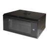 ARMADIO RACK 19 6U LINK SERIE LIGHT COLORE NERO CON PORTA VETRO (AxPxL) MM 300X400X530 RIPIANO INCLUSO