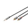 DIGITUS Cavo adattatore audio, da 3,5 mm jack a cinch RCA DIGITUS mt 3