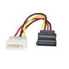 CAVO ADATTATORE ALIMENTAZIONE SATA 15 POLI A 90 GRADI - 4 PIN MOLEX CM.0.15