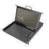 DIGITUS Console KVM modulare HD LCD con TFT da 17", connessione KVM VGA a 16 porte, touchpad, layout tastiera italiana