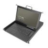 DIGITUS Console KVM modulare HD LCD con TFT da 17", connessione KVM VGA a 1 porta, touchpad, layout tastiera italiana