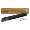 LINK MULTIPRESA DA RACK 19" 7 PRESE UNIVERSALI CON INTERRUTTORE SPINA ITALIANA 16A CAVO MT 3