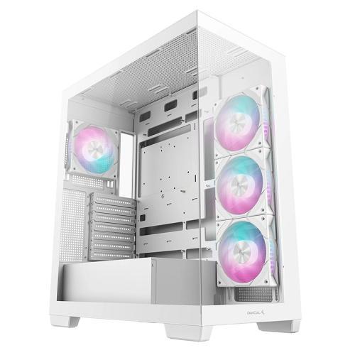 DEEPCOOL CASE MID TOWER CG580 WH 4F WHITE 2*TG 4x120 PWM+ARGB FAN