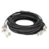 DIGITUS CAVO BREAKOUT UNIVERSALE IN FIBRA OTTICA DOTATO DI TERMINALI, MULTIMODE OM4, 12 FIBRE, LC/UPC - LC/UPC 100 MT. COLORE NERO