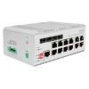 DIGITUS Switch PoE di rete Gigabit Ethernet a 8 porte, industriale, gestito L2, 4 Uplink SFP