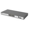 DIGITUS Fast Ethernet PoE Switch 16 porte, 19" Unmanaged, 2 porte Uplink