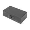 DIGITUS KVM Switch, 4 Porte per un monitor 4K, tastiera e mouse, con due video DisplayPort