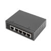 DIGITUS Extender industriale 5 porte Gigabit PoE