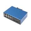 DIGITUS Switch Fast Ethernet industriale a 8+2 porte