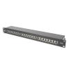 DIGITUS PANNELLO PATCH 19" CATEGORIA 6A SCHERMATO 24 PORTE 8 POLI RJ45 NERO