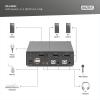 DIGITUS Switch KVM, 2x1 DP, DP Out, USB
