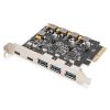 DIGITUS Scheda PCIe 2 USB-C + 3 USB A