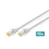 DIGITUS CAVO PATCH CAT 6A S/FTP, 10 PEZZI , 5 MT. COLORE GRIGIO